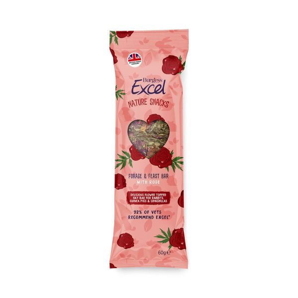 Excel Forage & Feast Bar with Rose 60g
